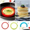 Oeuf Outils Sile Rond Frit Anneau De Crêpes Omelette Mod Pour La Cuisson Petit Déjeuner Four Cuisine Moule Antiadhésif Accessoires Drop Delivery Accueil Dh29X