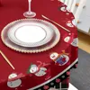 Tischdecke, Weihnachten, rund, kariert, Schneemann, wasserdicht, Tischdecke, Dekoration, Hochzeit, Zuhause, Küche, Esszimmer