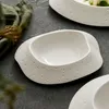 식당 세라믹 석기의 도자기 불규칙 접시를위한 창조적 인 샐러드 그릇 깊은 접시