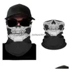 Máscaras de festa Moda Halloween Festival Skl Esqueleto Outdoor Motocicleta Bicicleta Mtifuncional Aquecedor de Pescoço Fantasma Lenço de Pescoço Gota Mágica Dhq3L