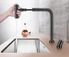 Black Kitchen Sink Faucet 304 Stainless Steel Independent Switch Hot And Cold Water Pull Out 360 Degree Kitchen Mixer Tap