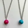 Colares com Pingente Bola de Resina Colorido Colar para Mulheres Meninas Estilo de Personalidade Doce Jóias Neckcahin Acessório de Moda Presente F19D