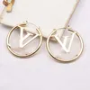 bijoux de mode trèfle boucles d'oreilles Marque Designer V Lettres Stud Hoop 18K Plaqué Or 925 Argent Cristal Strass Perle Boucle D'oreille Cercle Femmes De Noce Jewerlry