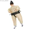 Temadräkt Halloween Sumo Wrestler kommer till bordsuppsättning blåsningsset Ballet skådespelare rollspel Party Dress for Men and Women 150-195cm Z230805