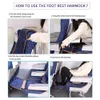 Hammocks Adjustable Footrest Hammock with Inflatable Pillow Seat Cover Planes Trains Buses Swing Chair Outdoor Chair Travel Hammock Chair 230804