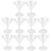 Wine Glasses 10 Pcs Drink Cup Drinking Cocktail Plastic Whiskey Disposable Champagne Cups Red Martini