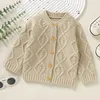 Jacken Herbst Winter Baby Jungen Mädchen Lange Ärmel Einfarbig Strickjacke Mantel Kleinkind Kinder Mädchen Jungen Pullover Strickjacke Mantel R230805