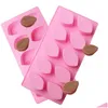 Bakning Mögel Sile Chocolate Mold Tool 10 Hål Tray Leaf Form Cake Soap Candy Jelly Mod Pastry Decorating Tools Drop Delivery Home Dhvhu