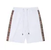 Summer Fashion Mens Shorts Classic Ribbon Panel LoGO Logo Printed Capris Shorts Casual Pants Cotton Casual Men's Sweatpants Sports Pants Short Gym Pants