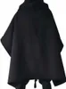Męskie płaszcze płaszcze średnie i długie rękawie z kapturem z kapturem z kapturem jesienna wełna wełniana moda szal Top 230804