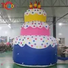 Hurtowe reklamy donflatibles Aktywność reklamowa 6m 20 stóp wysokości gigantycznego nadmuchiwane ciasto do dekoracji przyjęć urodzinowych