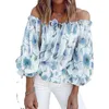 Blouses pour femmes Sexy femmes printemps automne mode Floral à lacets Blouse épaules dénudées un hauts t-shirt décontracté dames à manches longues pull