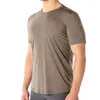 남성용 T 셔츠 티셔츠베이스 레이어 Wol Tee Tee Mannen 셔츠 빠른 마른 사악한 ademend anti-geur
