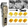 Vintage Chinese Dragon Pattern Electric Hair Trimmer - USB Charging, LED Display, Perfect for Home, Travel & Barber Shop