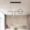 Lampade a sospensione Nordic Led Modern Minimalism Gold/Black Island Art Lampadario Cucina Soggiorno Studio di design Famiglia interna