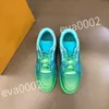 2023 nieuwe Luxe Designer Mannen Wedge Zool Kalfsleer Platform Schoenen Rubber Sneakers Mode Toevallige Schoen Blok Fluorescerend Wit Sneakers rd0632