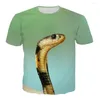 Camisetas Masculinas Horror Animal Snake Impressas em 3D Homens Mulheres T-Shirt Verão Adulto Crianças Moda Camisa Esporte Ao Ar Livre Crianças Tees Tops Vestuário