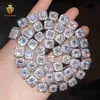 Blingdiam Jewelry Hip Hop 10 мм AAAAA+ Circon Cluster Cluster Design Design Кубинское цепное ожерелье CZ 18K Золотая кубинская цепь связи