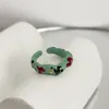 wholesale Enamel Fashion Jewelry Designer Ring Women Ins Fashion Cute Opening Index Finger Ring Jewelry