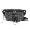 Tagi w talii marka fanny pakiet Diamond Studded damska torba pasów dla wszechstronna klatka piersiowa luksusowy projektant crossbody torebka mody 230804