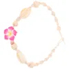 Anklets skal anklet polymer lera dekorativa blommor kvinnor strand hawaii ankletst