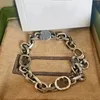 Vintage 925 silver interlocking chain bracelet does not fade fashion simple old lovers with the same birthday gift Bring the original box