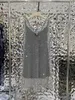 Grundläggande avslappnade klänningar Designer PJ 23 Tidig vår Ny stil Fashion Classic Triangle Imitation Crystal Hollow Out Tank Kjol 2 Piece Set 3A58