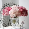 Decorative Flowers 35cm Focal Edge Retro Hydrangea Artificial Flower Oil Painting Coral Wedding Home Decoration Pography Props