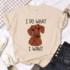 Koszulki męskie T-shirty Dachshund Kobiet zabawna koszula żeńska odzież uliczna