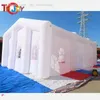 wholesale activities 12x6m white inflatable wedding house vip room Commercial Led glowing giant marquee party tent with colorful strip lights