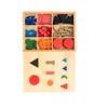 Bloc-notes Aides pédagogiques Montessori Symbole grammatical Puzzle Cadeaux pour bébé Syntaxe en bois Jigsaw Coloré Jouet précoce 230804