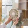 Andere huishoudelijke apparaten Nieuwe afstandsbediening Draadloze punch- Wall Mounted Circation Air Cooling Fan With Led Light Desktop Folding Electri Dhpfk