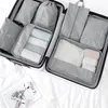 Storage Bags 7 Set Packing Cubes With Shoe Bag - Compression Travel Luggage Organizer3008