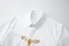 Nieuwe collectie mode hoge kwaliteit mode katoen korte mouw geborduurd Steenarend afslanken shirt maat MLXL2XL3XL4XL