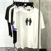 여름 패션 하이 스트리트 코튼 티셔츠 스웨트 스웨트 셔츠 티셔츠 풀버 티셔츠 통기성 남자와 여자 쌍을 잡고 손으로 인쇄 된 캐주얼 짧은 슬리브