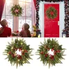 Decorative Flowers Merotable Christmas Wreath Festival Garland Indoor Outdoor Home Decoration