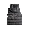 Borst Massaal Badge Heren Donsvest Capuchon Trekkoord mannen gilet Herfst Winter Mode Casual donsvest Aziatische Maat M--3XL293J