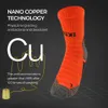Sportstrumpor nano koppar deodorant antibakteriell för män kompression mtb cykelcykel som kör basketklättring strumpa sommar 230814