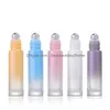 Bouteilles De Parfum En Gros 10 Ml Imprimé Rouleau De Verre Voyage Portable Par Bouteille D'huile Essentielle Mini Dégradé De Couleur Vide Cosmétique Goutte D Dh0Fa