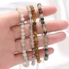 Strang natürliche 4 mm Perlen Stein Armbänder für Frauen Kette Schmuck Boho mehrfarbige vulkanische Tigerauge Armband