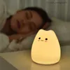 Lamps Shades Lights Cute Cat LED Night Light Touch Sensor Colorful Silicone Battery Powered Bedroom Bedside Decoration Lamp for Children Baby Gift Z230809