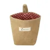 Förvaringskorgar Collapsible Burlap Box Sundries foderpåsar bomullskorg hem 1 st skrivbord hängande mini med #1 #z