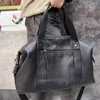 Duffel Bags Men Genuine Leather Shoulder Bag Women Real Cow Handbags Business Large Messenger Travel Laptop Weekend Tote