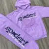 Mens Hoodies Moletons Roxo Sp5der 555555 2023ss Pulôver Homens Mulheres Young Thug Spider Web Star Letter