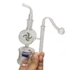 Queimadores de óleo de vidro estilo moinho de vento Bubbler Cachimbos de cachimbo de água Filtro de reciclagem de bolhas Pequenos Bubblers de mão