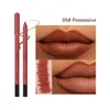 DEROL Matte Smooth Lip Liner Pen Makeup Waterproof Lasting Contouring 3D Lips Lipstick Pencil Nude Pink Lip Tint Cosmetic 2356