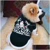 Chien Vêtements Noël Chaud Pet Automne Hiver Pull Vêtements Doux Pour Veste Père Noël Imprimé Polaire Mignon Chiot Chat Chiens Sweatshi Dhnuj