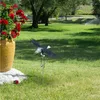 Trädgårdsdekorationer örn väderkvarnar skulpturer hållbar stav rocker konst fågel uteplats pinhjul dekoration