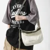 Evening Bags Youth Canvas Textile Medium Size Ita Pouch Side Sling Crossbody Bag Vintage Patchwork Fabric Grunge Y2k Simple Books Postman