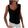 Kvinnors blusar kvinnor mode sexig ärmlös väst v-ringning solida toppar tee tank top skjorta för sommaren 2023 designorienterad kemis femme